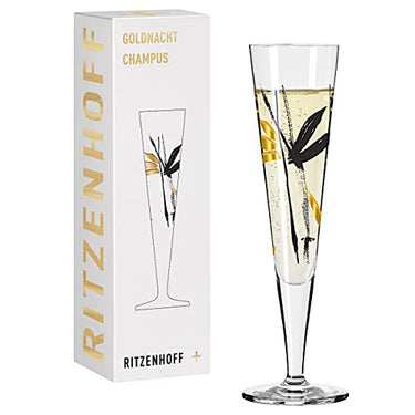 RITZENHOFF 1071022 Champagnerglas 200 ml - Serie Goldnacht Nr. 22 - Edles Designerstück mit Echt-Gold - Made in Germany im Sale